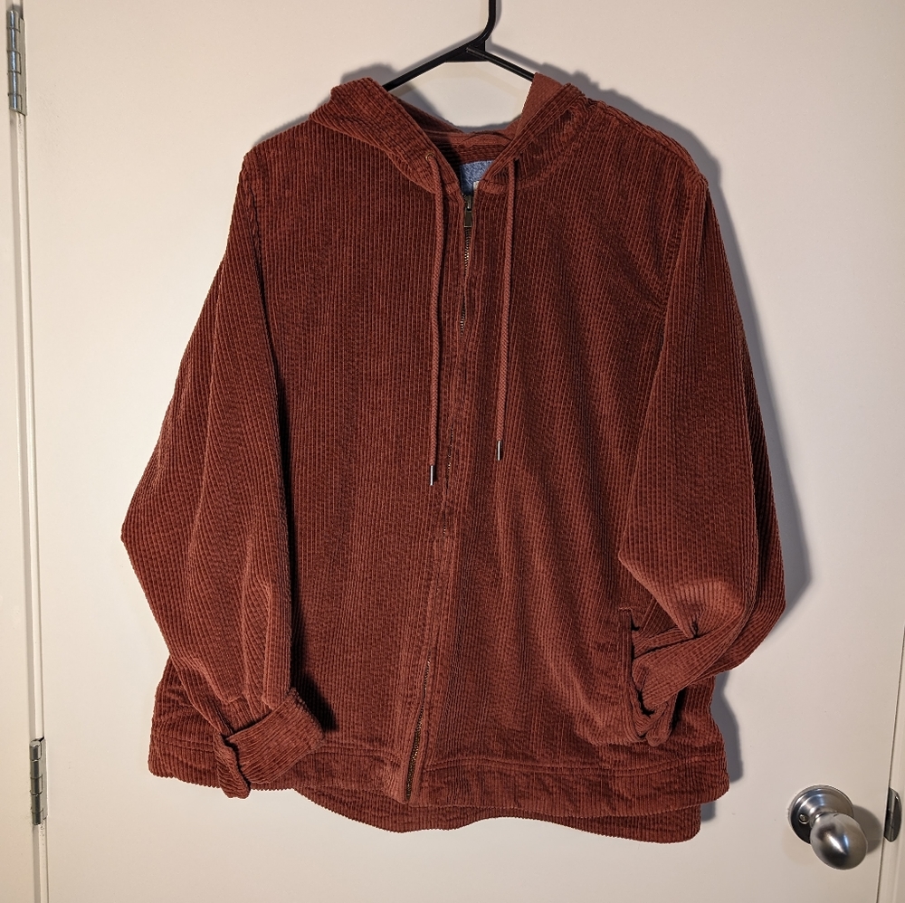 Rose Corduroy Hooded Jacket by LL Bean 2XL